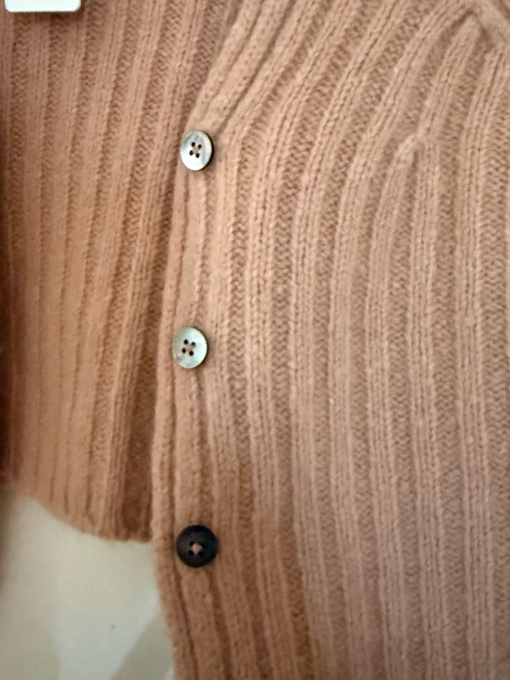 Favorite Daughter Ribbed Knit Button Front Vest in Dusty Rose - Picture 6 of 6